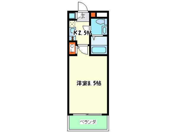 ウエンズ東心斎橋の物件間取画像